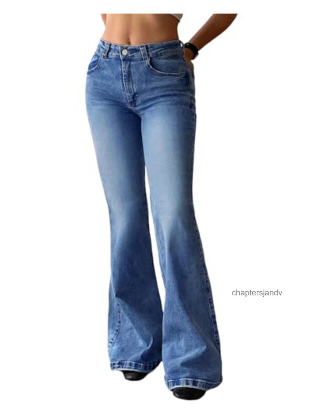 EMMIOL Women Bootcut Flare Jeans Mid-High Waisted Stretchy Denim Pants